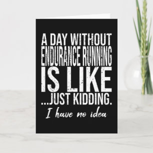 Tarjeta Endurance Running divertida idea de regalo