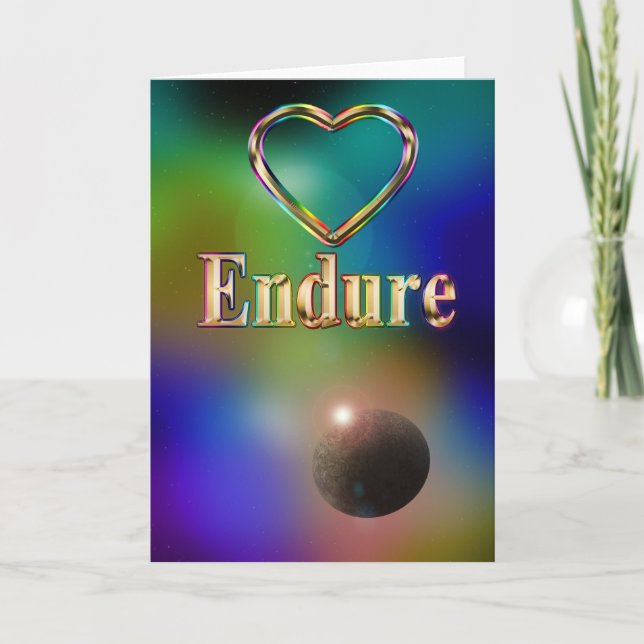 Tarjeta Endure el estímulo universo cosmos arco iris (Anverso)
