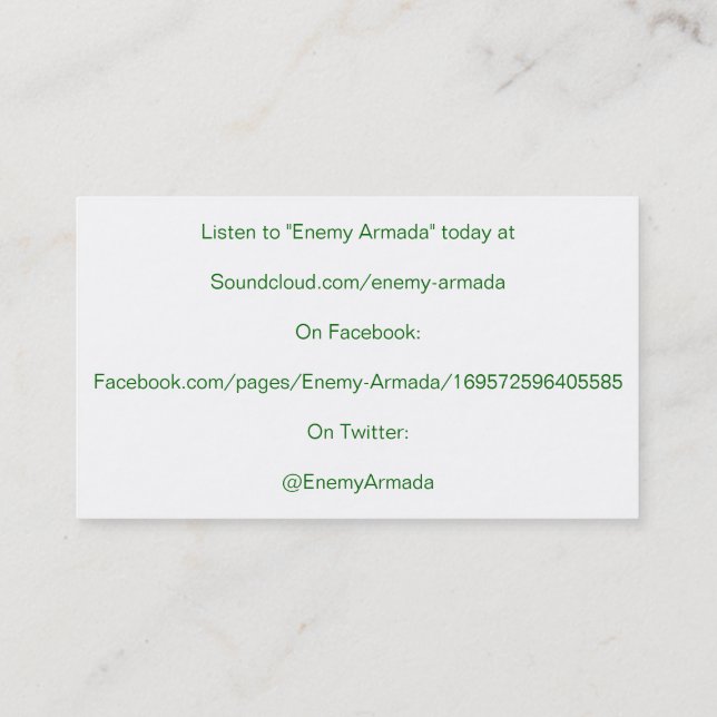 Tarjeta enemiga de la promoción de la armada (Reverso)