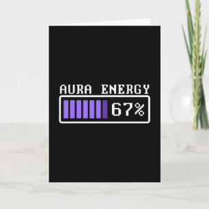 Tarjeta Energía de Aura Divertida en 67 Six Seven Genz Mem