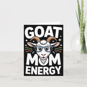 Tarjeta Energía de Mamá Cabra Gafas Espectáculo Diversión 