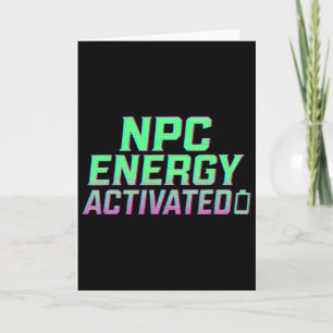 Tarjeta Energía Npc Activada Divertida Estética Gamer Rgb 