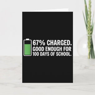 Tarjeta Energía para 100 días de escuela divertido profeso