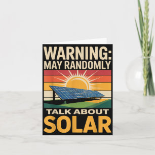 Tarjeta Energía renovable habla al azar Panel solar Solar