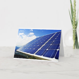 Tarjeta Energía solar de la energía verde