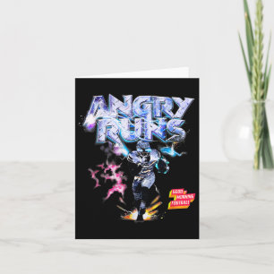 Tarjeta Enfadado corre deporte de fútbol de buena mañana e