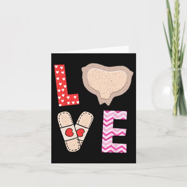 Tarjeta Enfermedad aguda Enfermera Día de San Valentín Amo (Anverso)