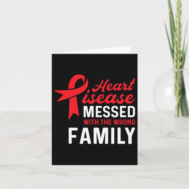 Tarjeta Enfermedad cardíaca desordenada familia equivocada (Anverso)