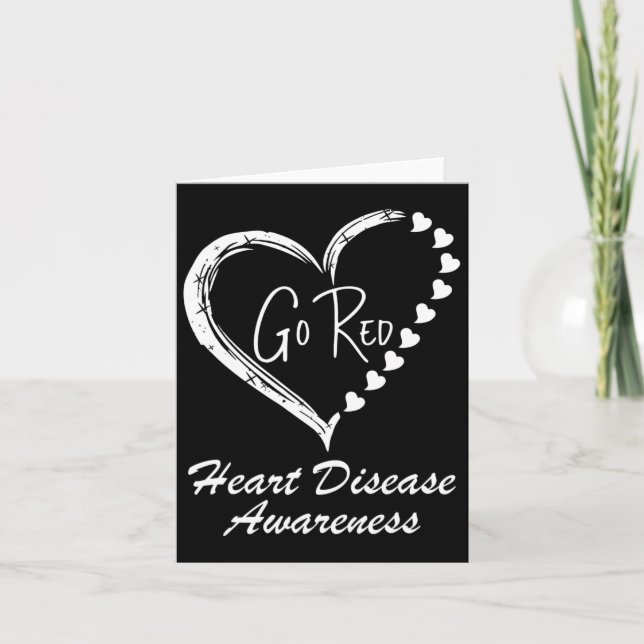Tarjeta Enfermedad del Corazón Rojo Usamos Enfermedad del  (Anverso)