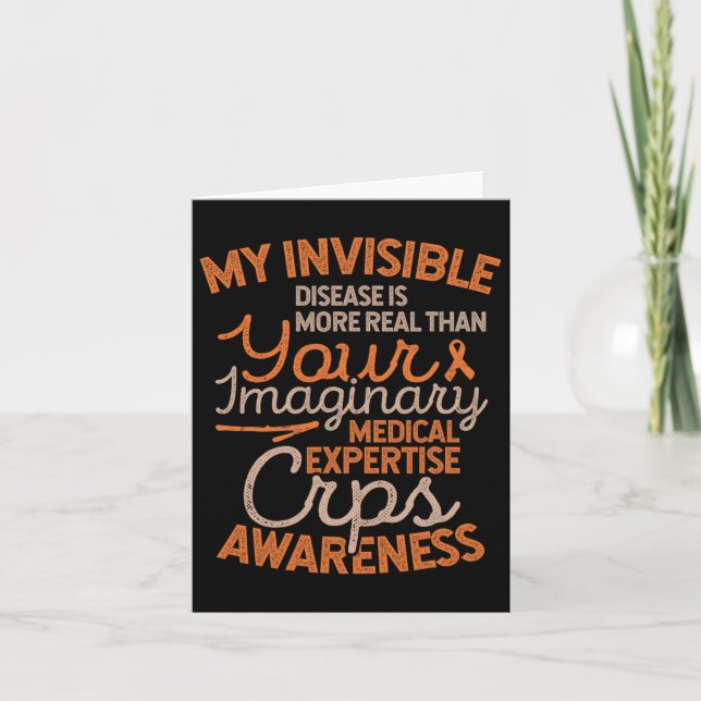 Tarjeta Enfermedad Invisible Rsd Crps Conciencia (Anverso)