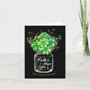Tarjeta Enfermedad Renal Fe Amo Esperanza Flor Jar Awarene