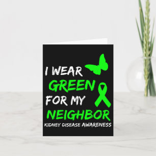 Tarjeta Enfermedad Renal Que Uso Verde Para Mi Cinta Vecin