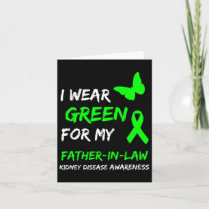 Tarjeta Enfermedad renal que uso verde para mi suegro R