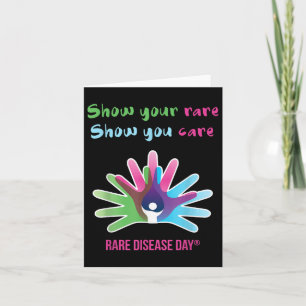 Tarjeta Enfermedades Raras Día Concienciación Raras Apoyo