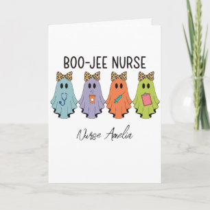 Tarjeta Enfermera Boo-Jee Halloween Fantasma Personalizado