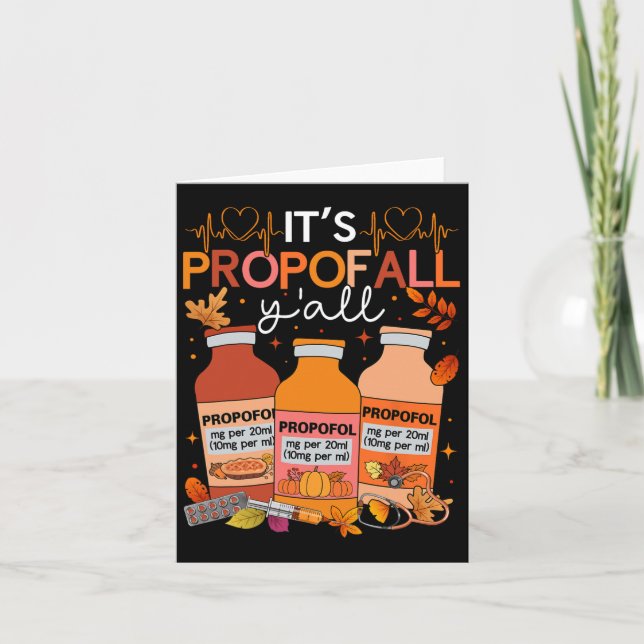 Tarjeta Enfermera De Acción De Gracias Icu Enfermera Propo (Anverso)