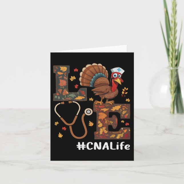 Tarjeta Enfermera de amor Acción de Gracias Enfermería Cer (Anverso)