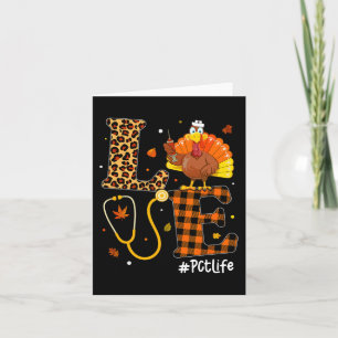 Tarjeta Enfermera de amor Vida de otoño PCT Enfermera Leop
