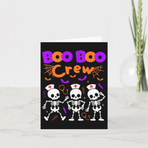 Tarjeta Enfermera de Boo Boo bailando esqueletos Ort de Ha
