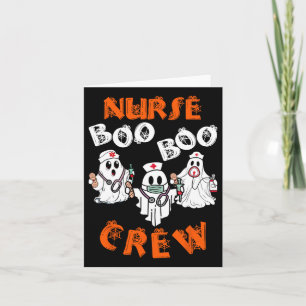 Tarjeta Enfermera de Boo Scrub Graciosa Fantasma Halloween