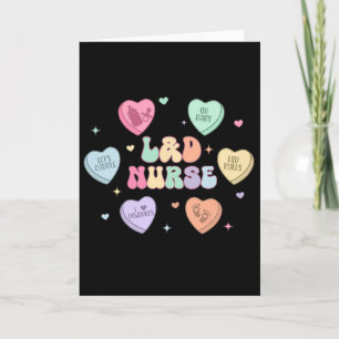 Tarjeta Enfermera de Día de San Valentín Trabajo de Parto