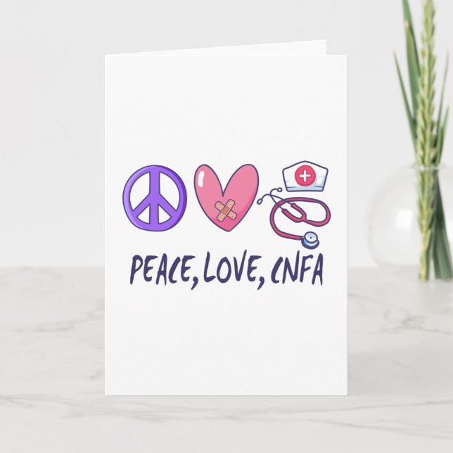Tarjeta Enfermera de la CNFA por amor a la paz (Anverso)