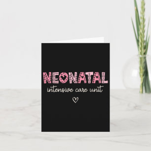 Tarjeta Enfermera de la Unidad de Cuidados Intensivos Neon