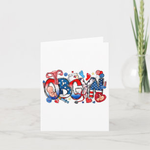 Tarjeta Enfermera de Obstetricia y Ginecología Bandera de 