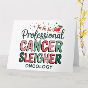 Tarjeta Enfermera de Oncología Navidad Cáncer Quimioterapi