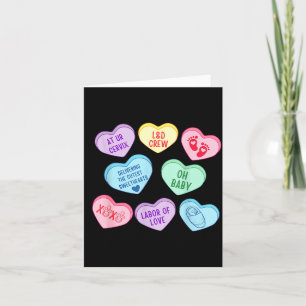 Tarjeta Enfermera De Parto Y Parto Del Día De San Valentín