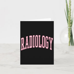 Tarjeta Enfermera de Preppy Rosada de Radiología Ct Mri Ra