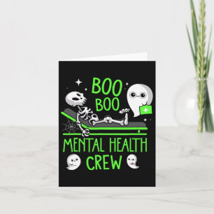 Tarjeta Enfermera de salud mental Psiquia Boo Boo Crew Enf