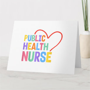 Tarjeta Enfermera de Salud Pública Corazón