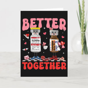 Tarjeta Enfermera de San Valentín Mejor Juntos Rosa Arco R
