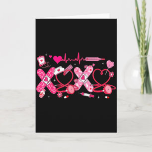 Tarjeta Enfermera de San Valentín Xoxo Estetoscopio Rn Pct