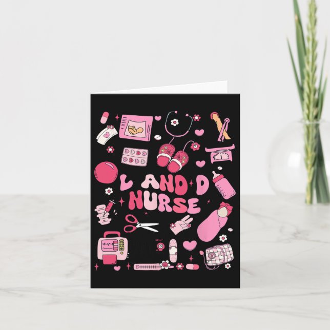 Tarjeta Enfermera de tierra Corazones de San Valentín Trab (Anverso)