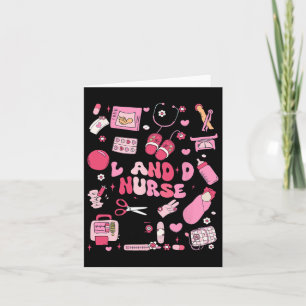 Tarjeta Enfermera de tierra Valentine Corazón de parto de 