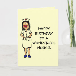 Tarjeta Enfermera del cumpleaños