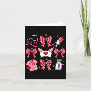 Tarjeta Enfermera del Día de San Valentín Rosa Coqueta con