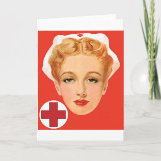Tarjeta Enfermera del vintage