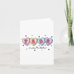 Tarjeta Enfermera Día de San Valentín de Enfermería pediát