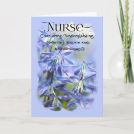 Tarjeta Enfermera/día feliz de las enfermeras - flores de