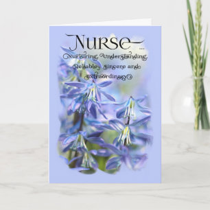 Tarjeta Enfermera/día feliz de las enfermeras - flores de