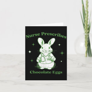 Tarjeta Enfermera divertida de Pascua prescribe huevos de 