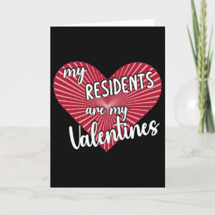 Tarjeta Enfermera Doctor San Valentín Mis Residentes Son M