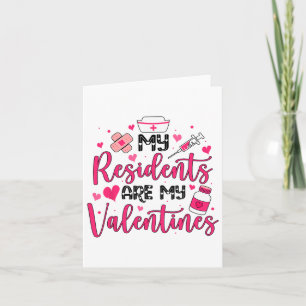 Tarjeta Enfermera Doctora Valentine - Mis Residentes Son M