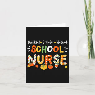 Tarjeta Enfermera escolar bendecida gracias, gracias, Rn W