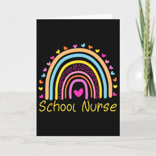 Tarjeta Enfermera Escolar Boho Arcoíris Día de la Enfermer