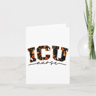 Tarjeta Enfermera Icu Enfermera Crítica De Halloween Ca In