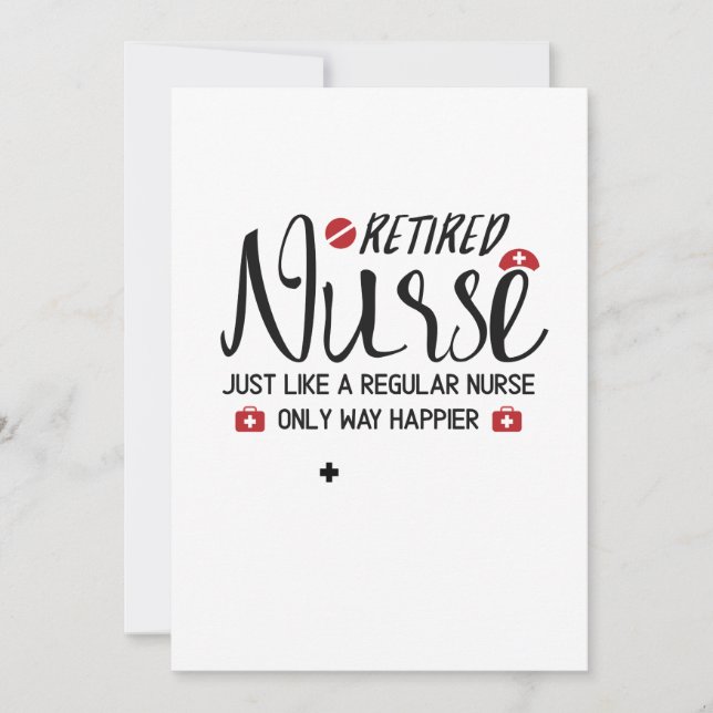 Tarjeta Enfermera jubilada Enfermera de regalo (Anverso)